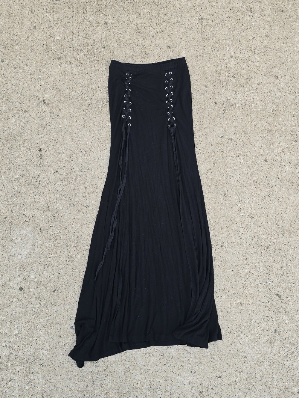 Dolls Kill Widow Goth High Slit Maxi Skirt
